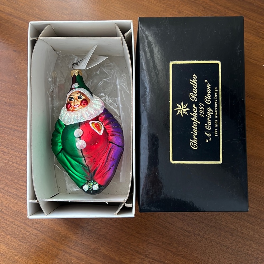 Christopher Radko “A Caring Clown” Ornament